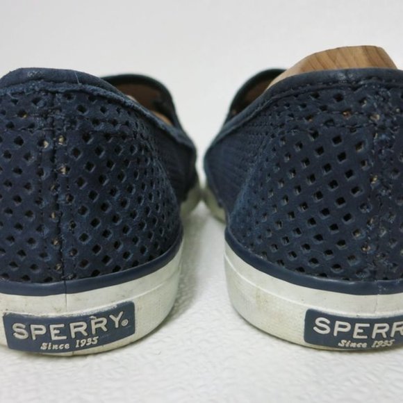 Sperry Top-Sider Perforated Leather Boat Deck Shoes sz 10 - Picture 2 of 7